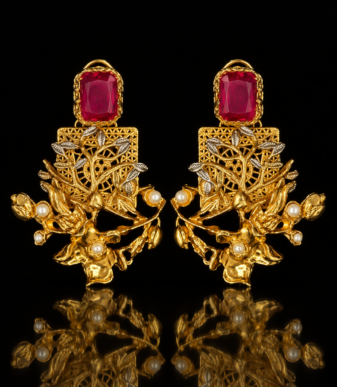 Ruby Garden Earrings